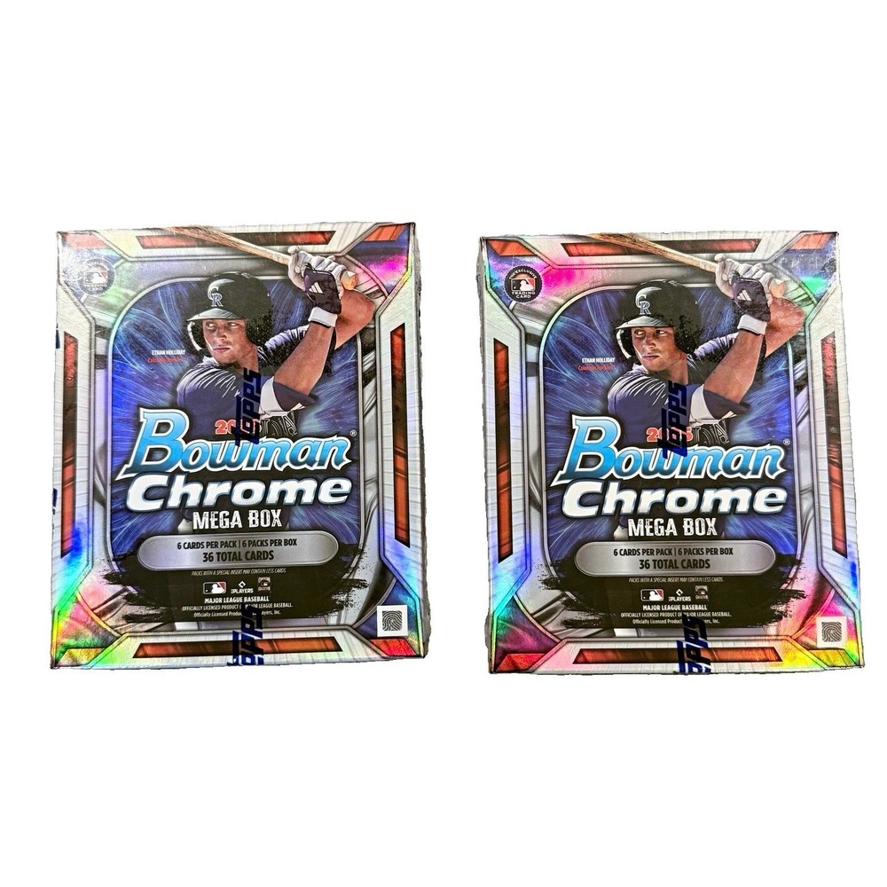 2026 Topps Bowman Chrome Baseball Mega Box Lot 2 Factory Sealed Holliday New